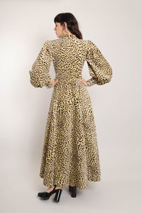 40s Leopard Princess Dress Coat