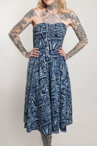 80s Tiki Cotton Dress