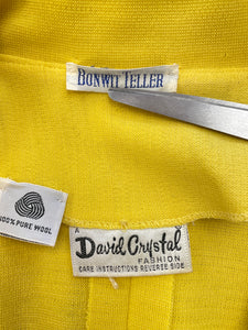 60s Yellow Knit Mod Dress