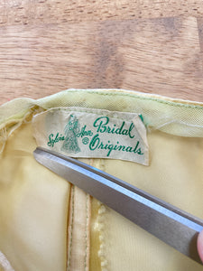 50s Yellow Satin Gown