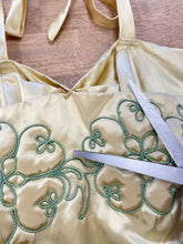 50s Yellow Satin Gown