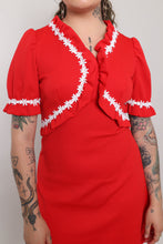 70s Red Babydoll Dress