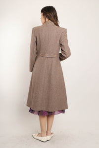 80s Taupe Wool Coat