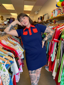 70s Accent Pocket Dress