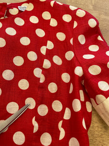 80s Polka Dot Linen Dress