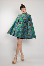 60s Floral Tapestry Cape