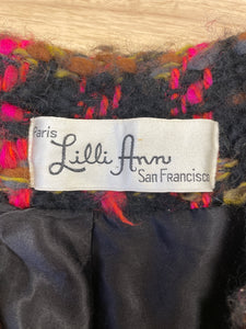 60s Lilli Ann Plaid Coat