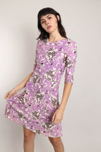 60s Purple Paisley Dress