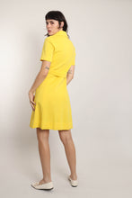 60s Yellow Knit Mod Dress