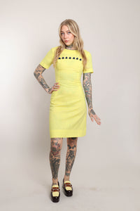 60s Accent Button Dress