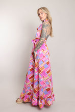 70's Pink Maxi Wrap Dress