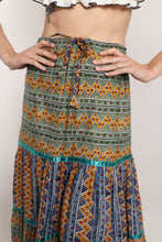 70s Geometric Drawstring Skirt