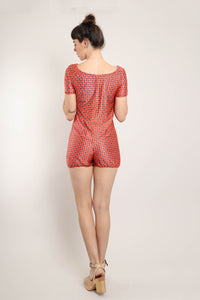 70s Mod Floral Romper