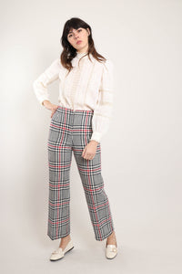 70s Houndstooth Knit Pants
