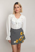 90s Gingham Floral Skirt