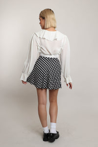 90s Gingham Floral Skirt