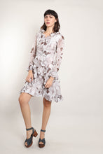 60s Floral Flutter Dress