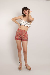 70s Paisley Cotton Shorts