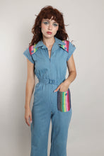 70s Serape Denim Jumpsuit