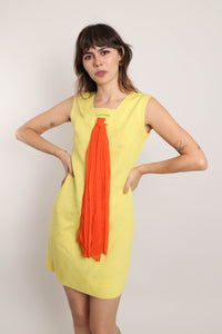 60s Chiffon Sash Dress