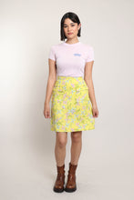 60s Yellow Floral Skirt