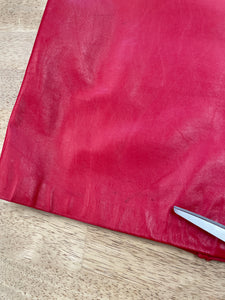 80s Red Leather Skirt