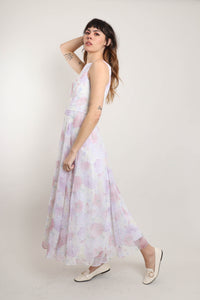 90s Jessica McClintock Chiffon Dress