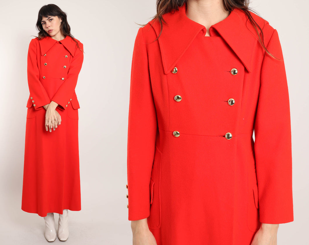 80s Vivid Wool Peacoat
