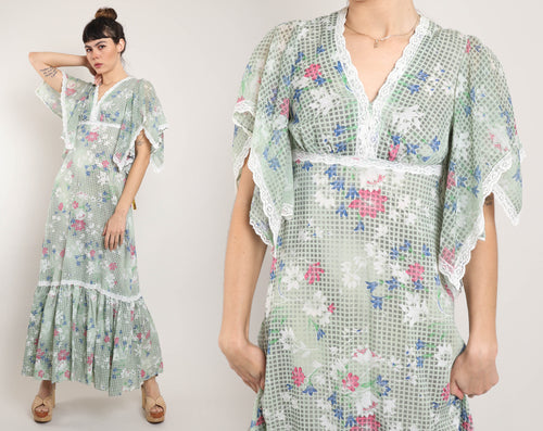 70s Mossy Prairie Dress