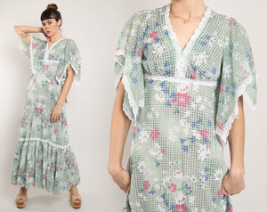 70s Mossy Prairie Dress