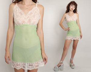 60s Mint Slip Dress