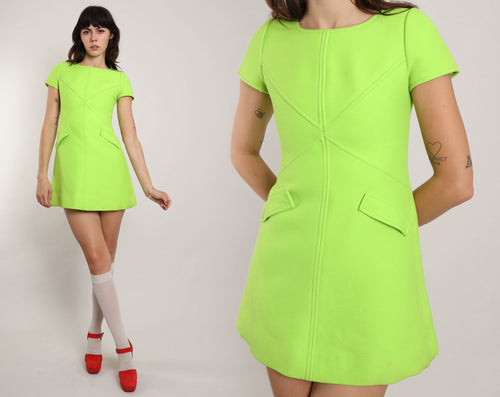 60s Courrèges Green Dress