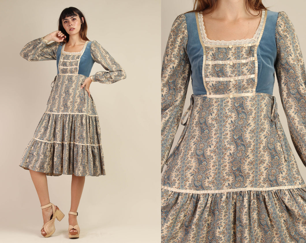 70s Gunne Sax Bell Sleeve Dress – Luxie Vintage