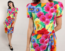 90s Silk Floral Dress