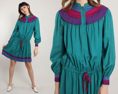 80s Statement Collar Dress