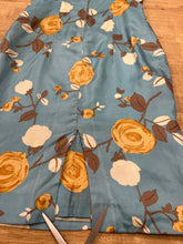 60s Blue Floral Dress