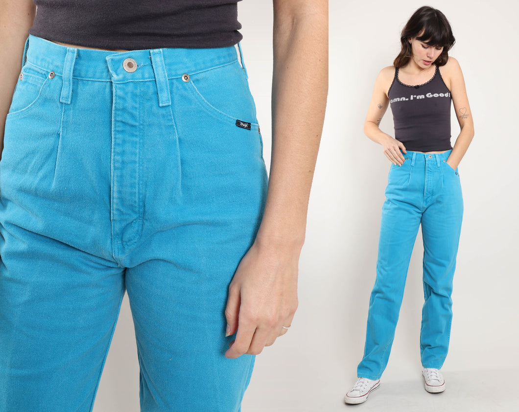 Vintage 80’s Wrangler Silverlake Women's Size 8 Jeans Bareback Blue