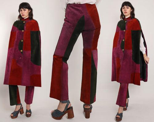 70s Patchwork Suede Set