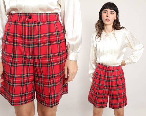 80s Tartan Plaid Shorts