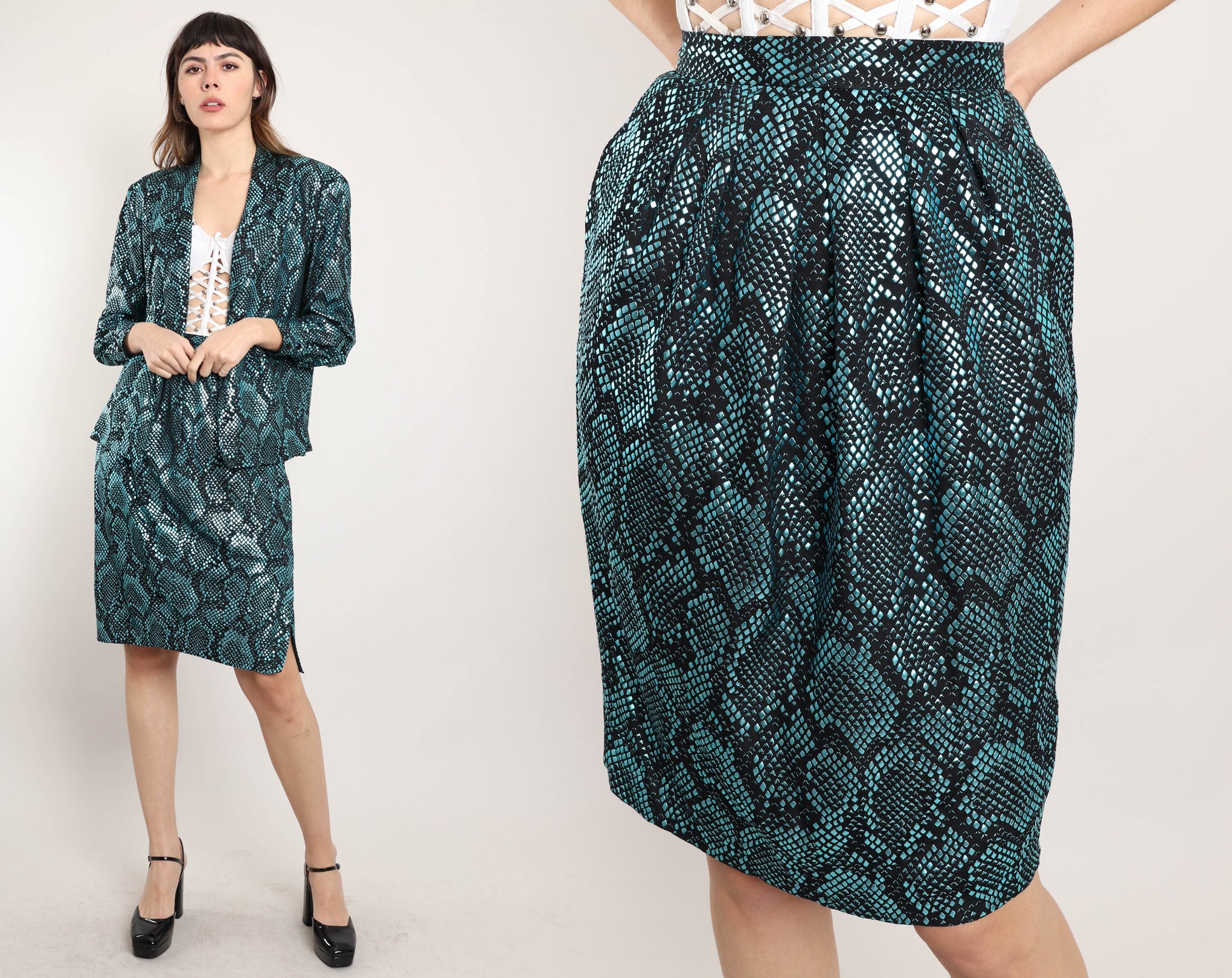 Snake print skirt 90s cheap