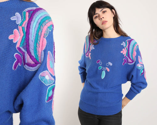 80s Embroidered Sweater
