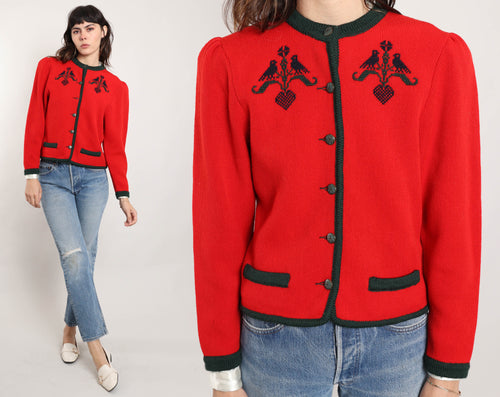 80s Astrifa Love Bird Cardigan